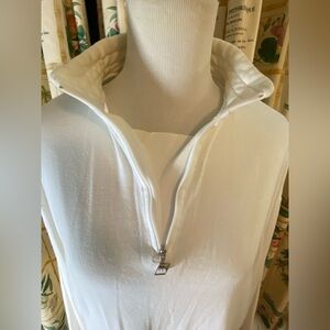 White Quarter-Zip Pullover